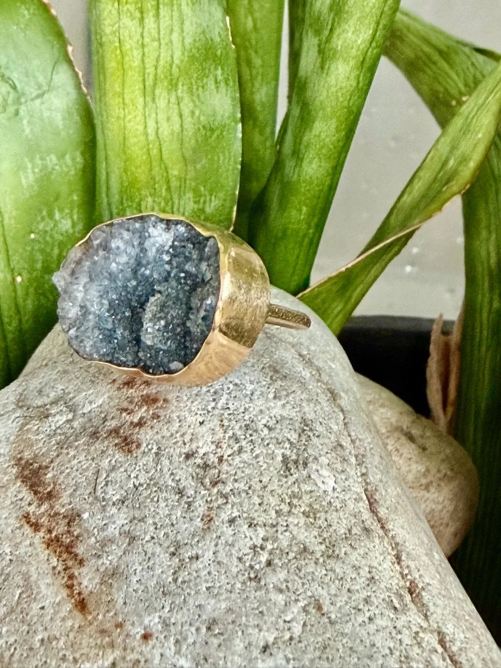 14k druzy ring - Picture 7 of 11